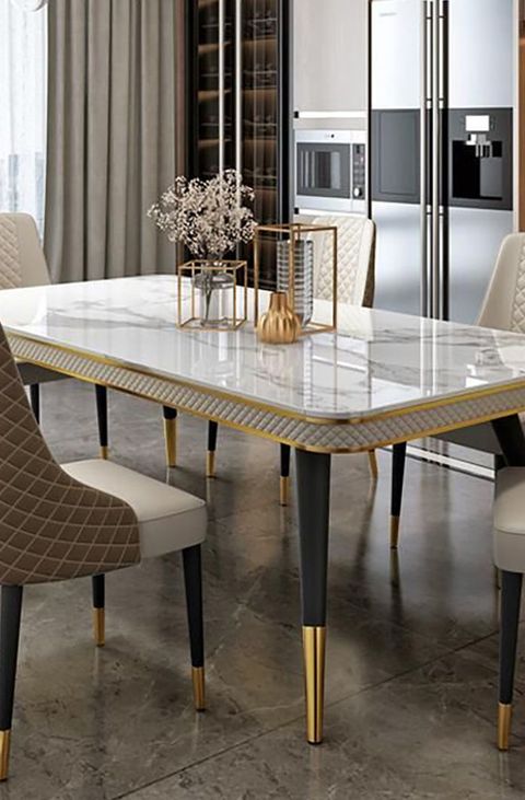 Marble Table Design Contemporary Dining Room Marble Kitchen Table ... for Contemporary Marble Dining Table Design